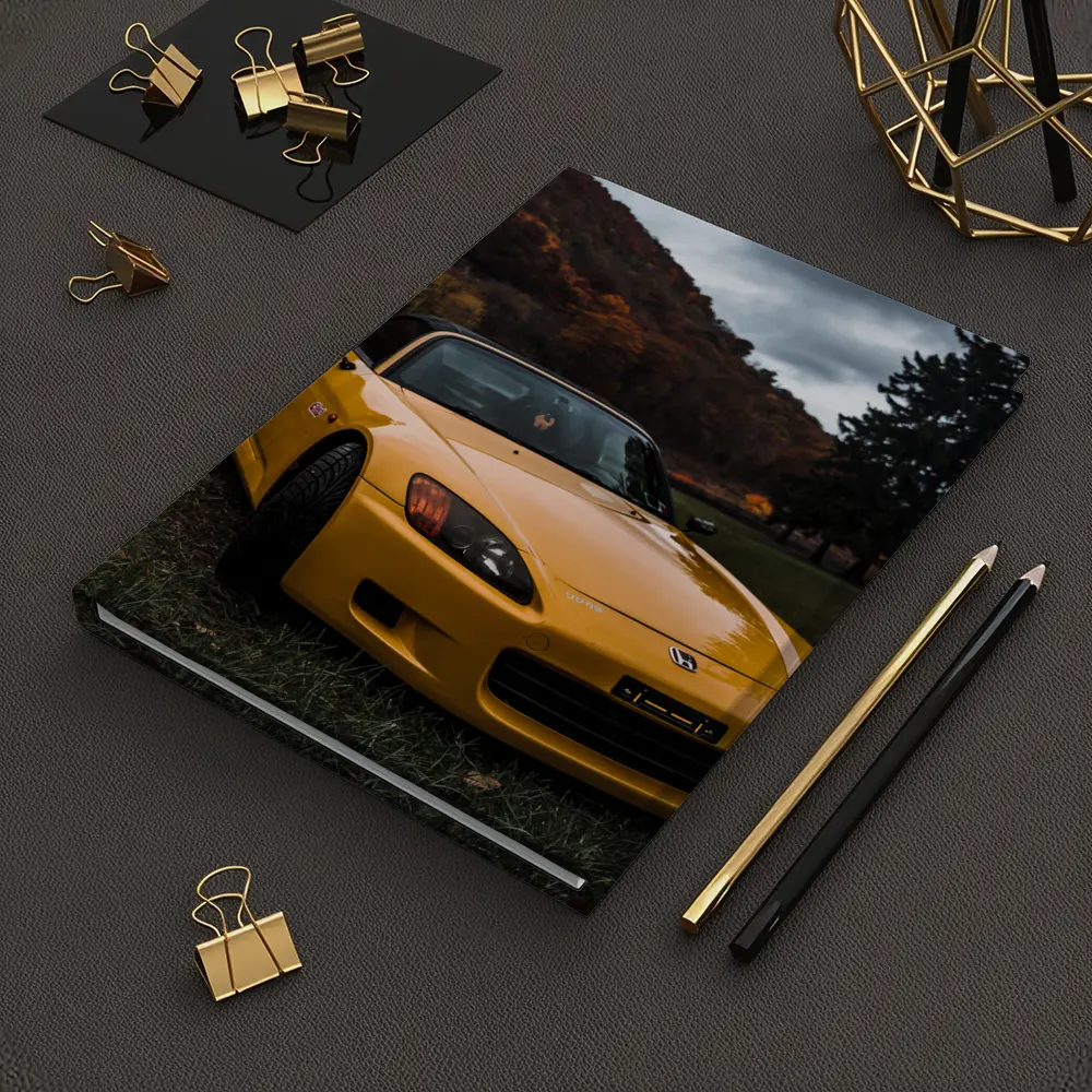 Honda S2000 Yellow Sports Car Moody Landscape – Notebooks