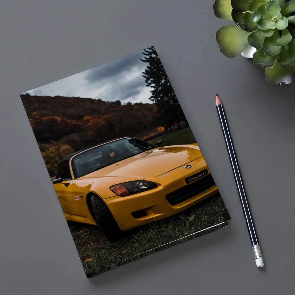 Honda S2000 Yellow Sports Car Moody Landscape – Notebooks