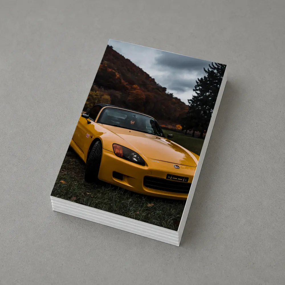 Honda S2000 Yellow Sports Car Moody Landscape – Postcards