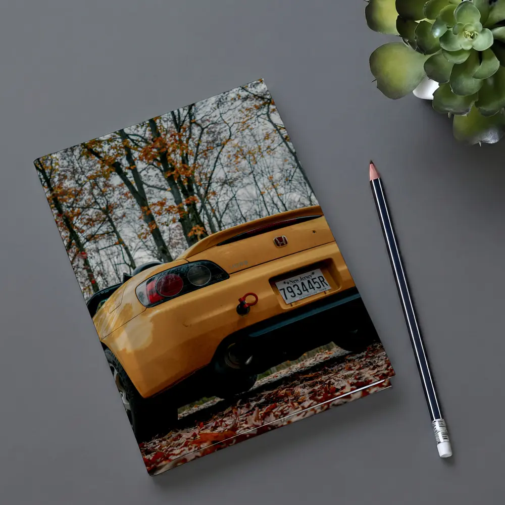 Honda S2000 Yellow Sports Car Autumn Forest – Notebooks