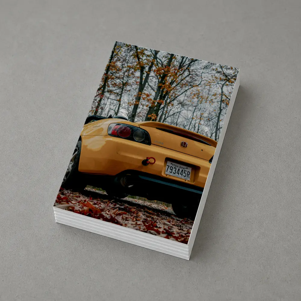 Honda S2000 Yellow Sports Car Autumn Forest – Postcards