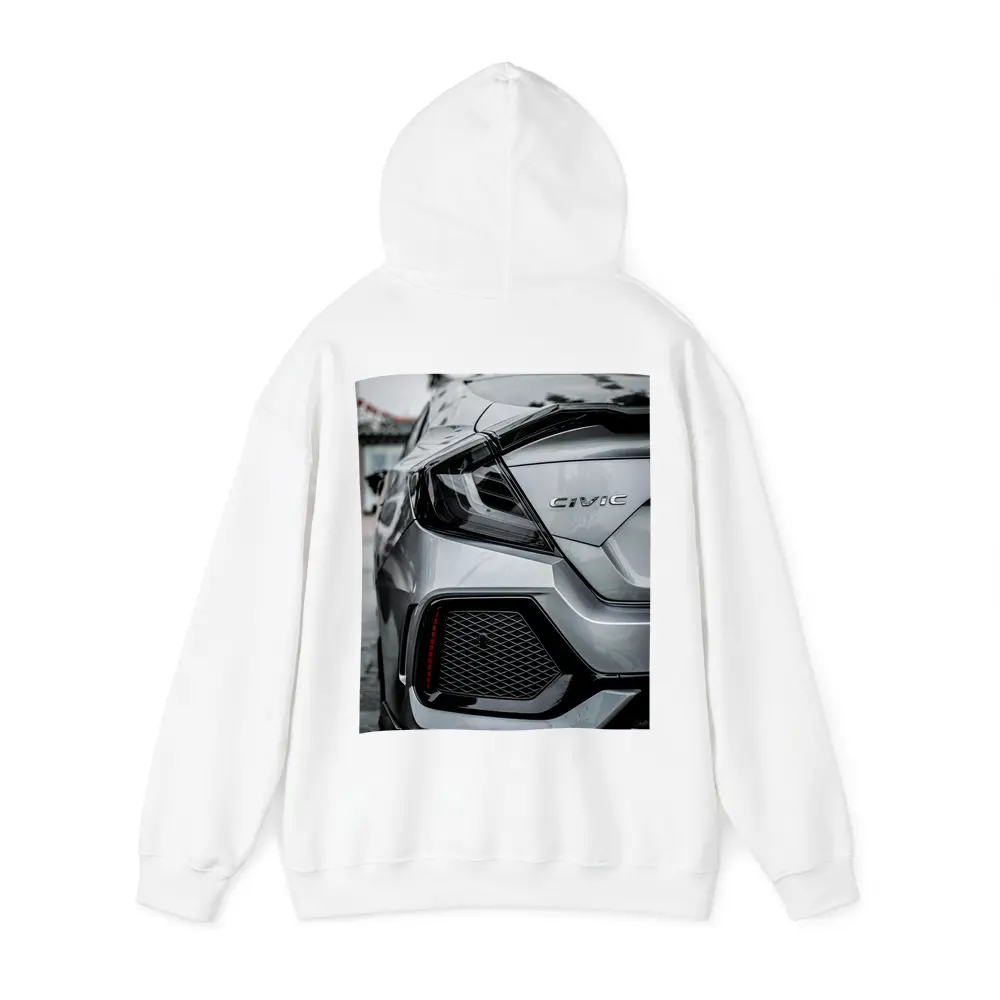 Honda Civic Rear Close Up Silver Detail – Hoodies