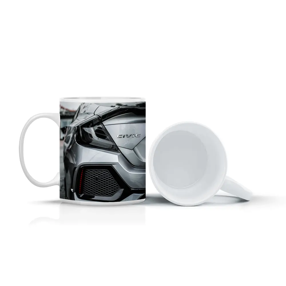 Honda Civic Rear Close Up Silver Detail – Mugs