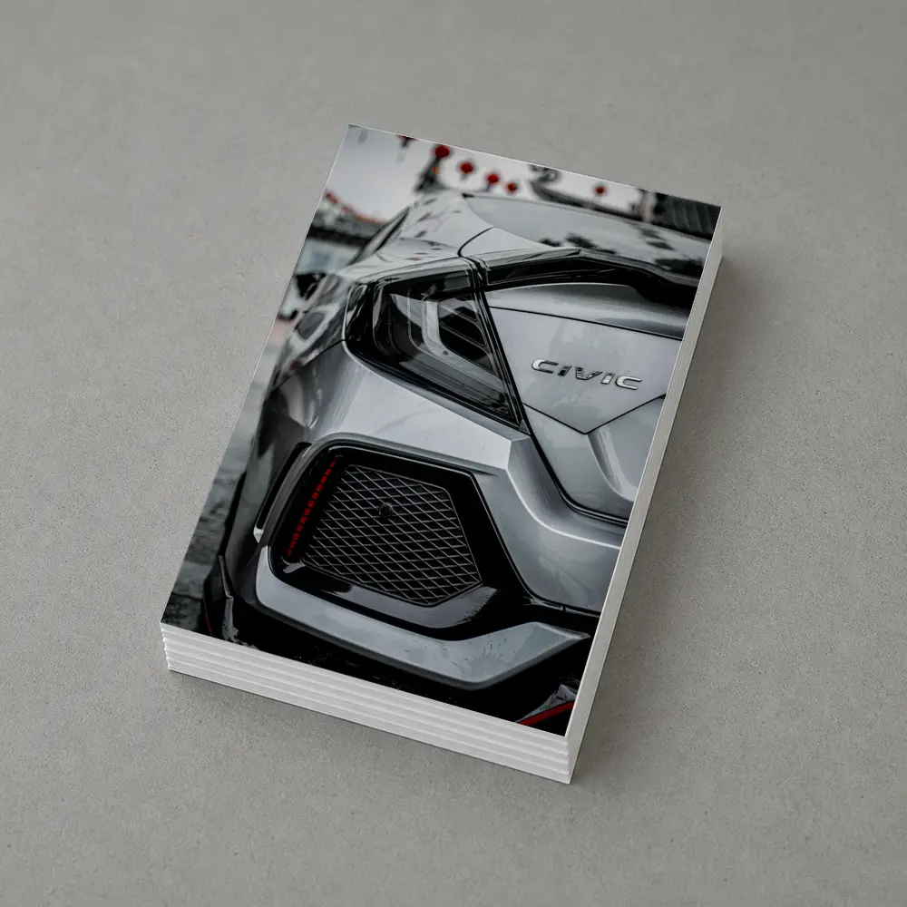 Honda Civic Rear Close Up Silver Detail – Postcards