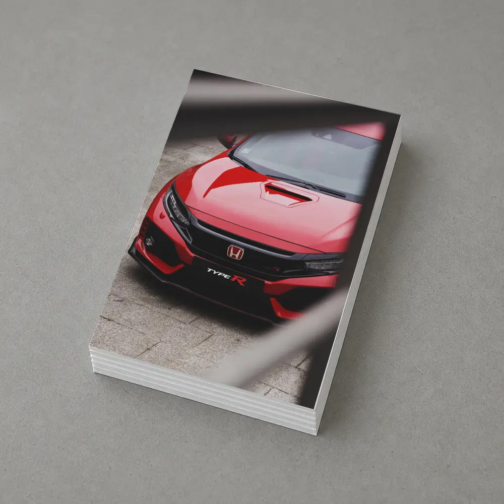 Honda Civic Type R Red Front View – Postcards