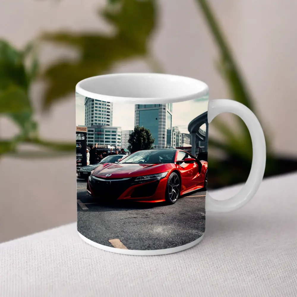 Honda NSX Red Supercar City Street – Mugs