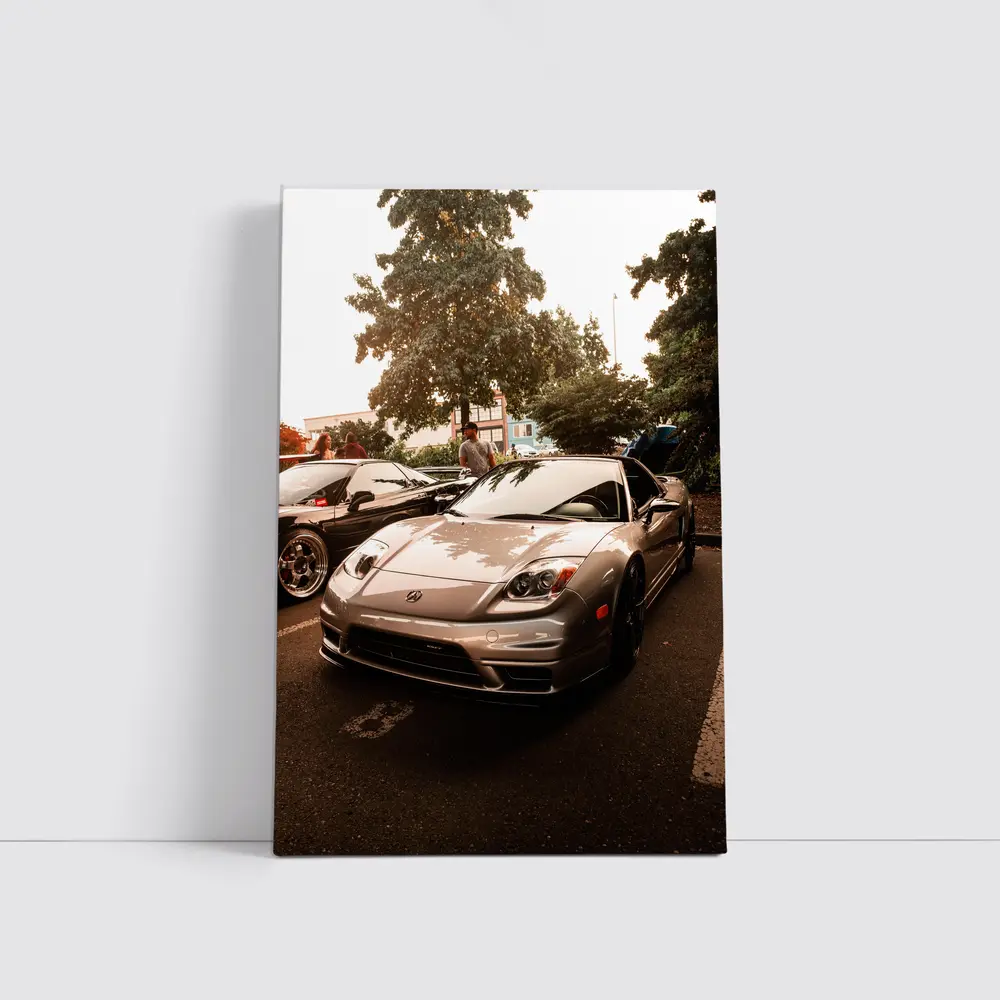 Acura NSX Silver Sports Car Parking Lot – Wall Art