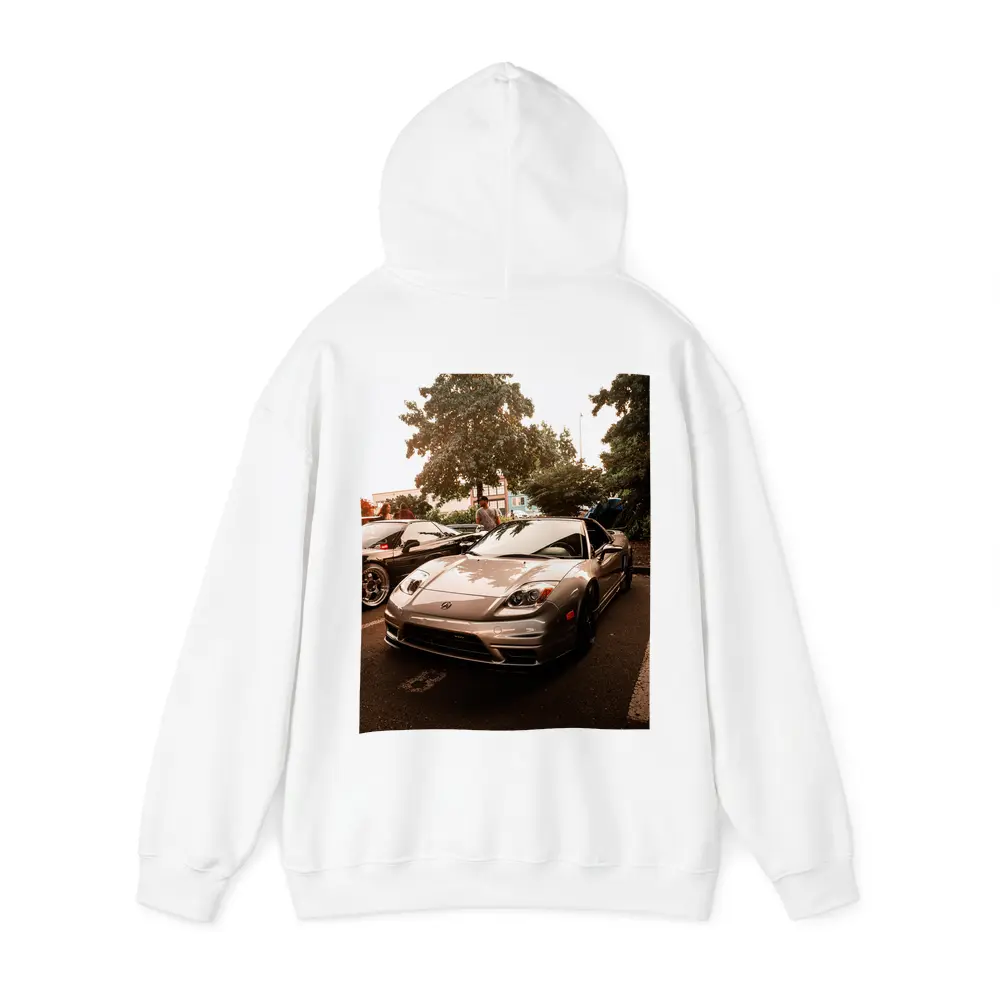 Acura NSX Silver Sports Car Parking Lot – Hoodies