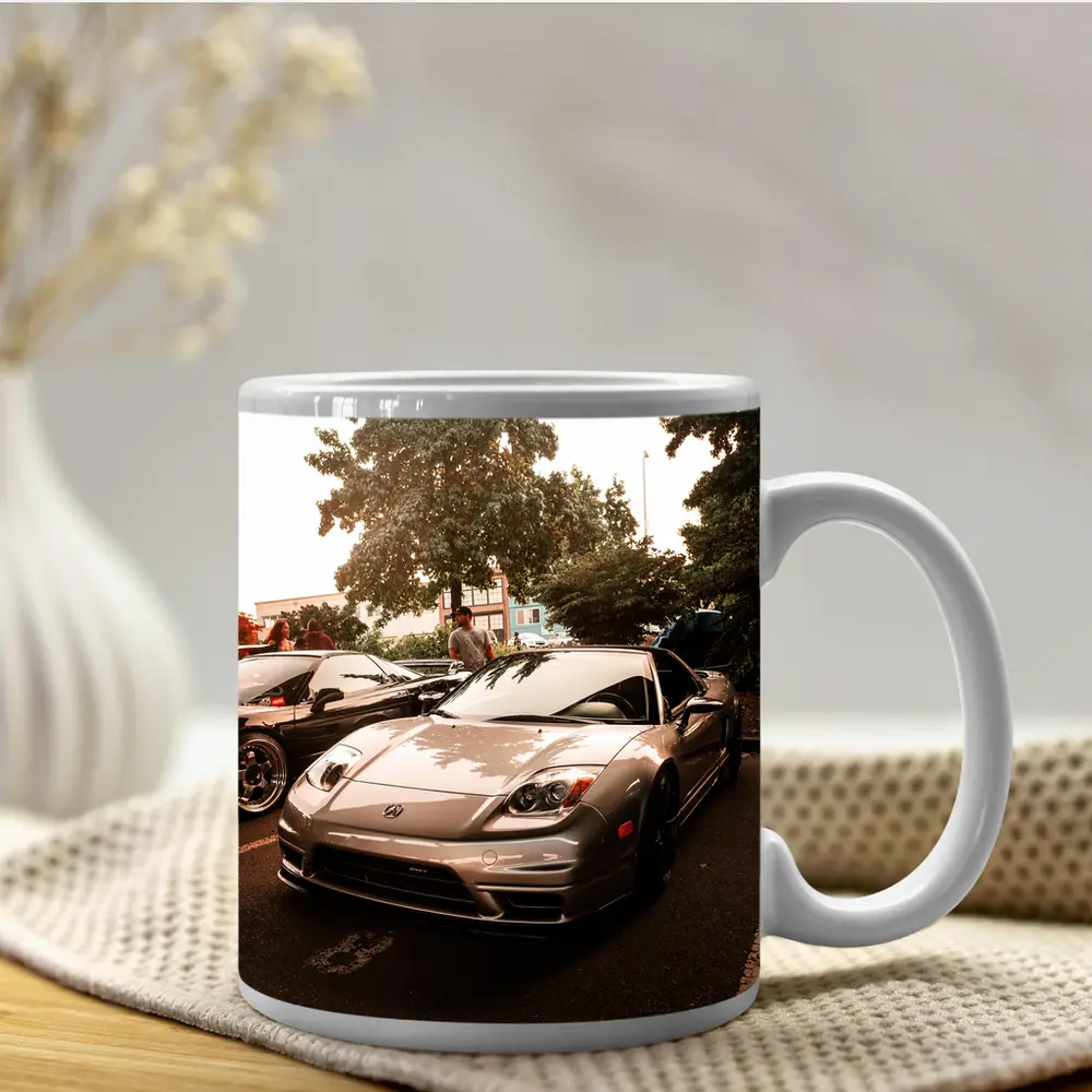 Acura NSX Silver Sports Car Parking Lot – Mugs