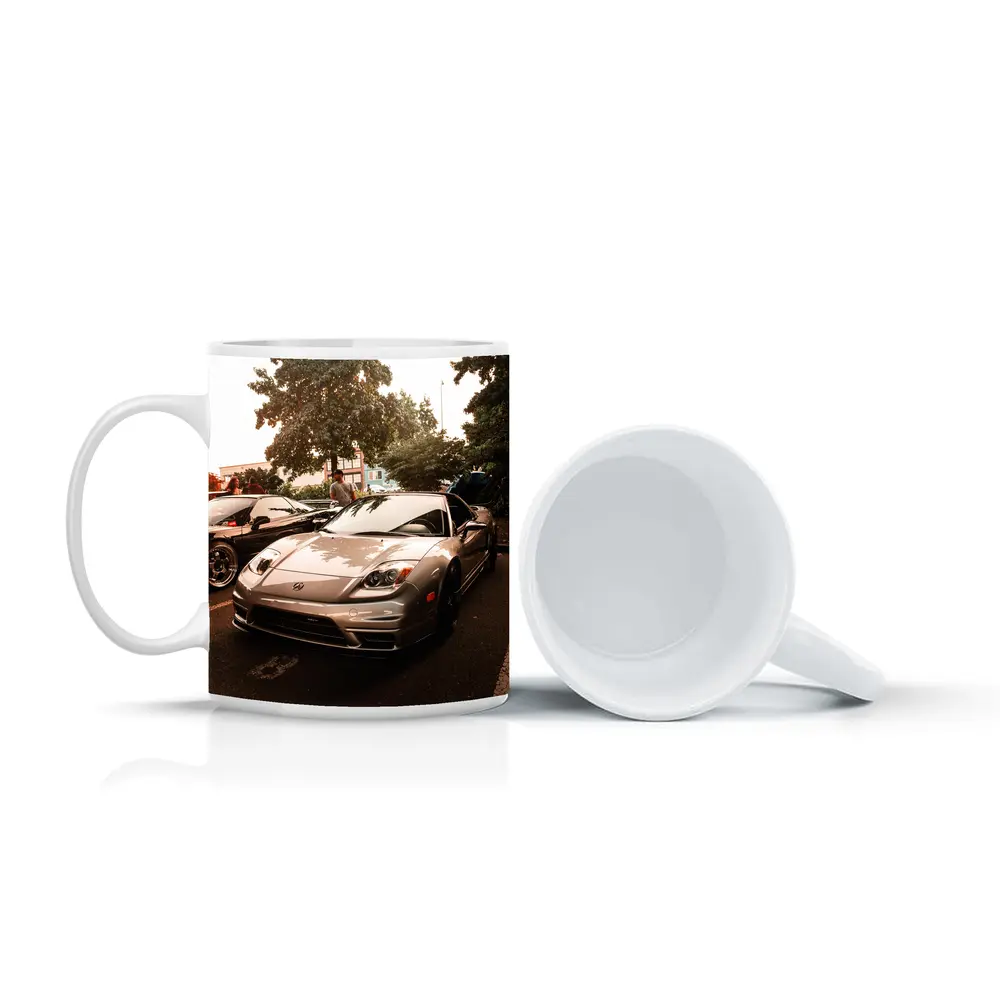 Acura NSX Silver Sports Car Parking Lot – Mugs