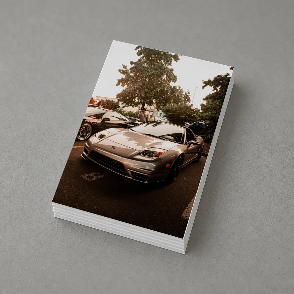 Acura NSX Silver Sports Car Parking Lot – Postcards