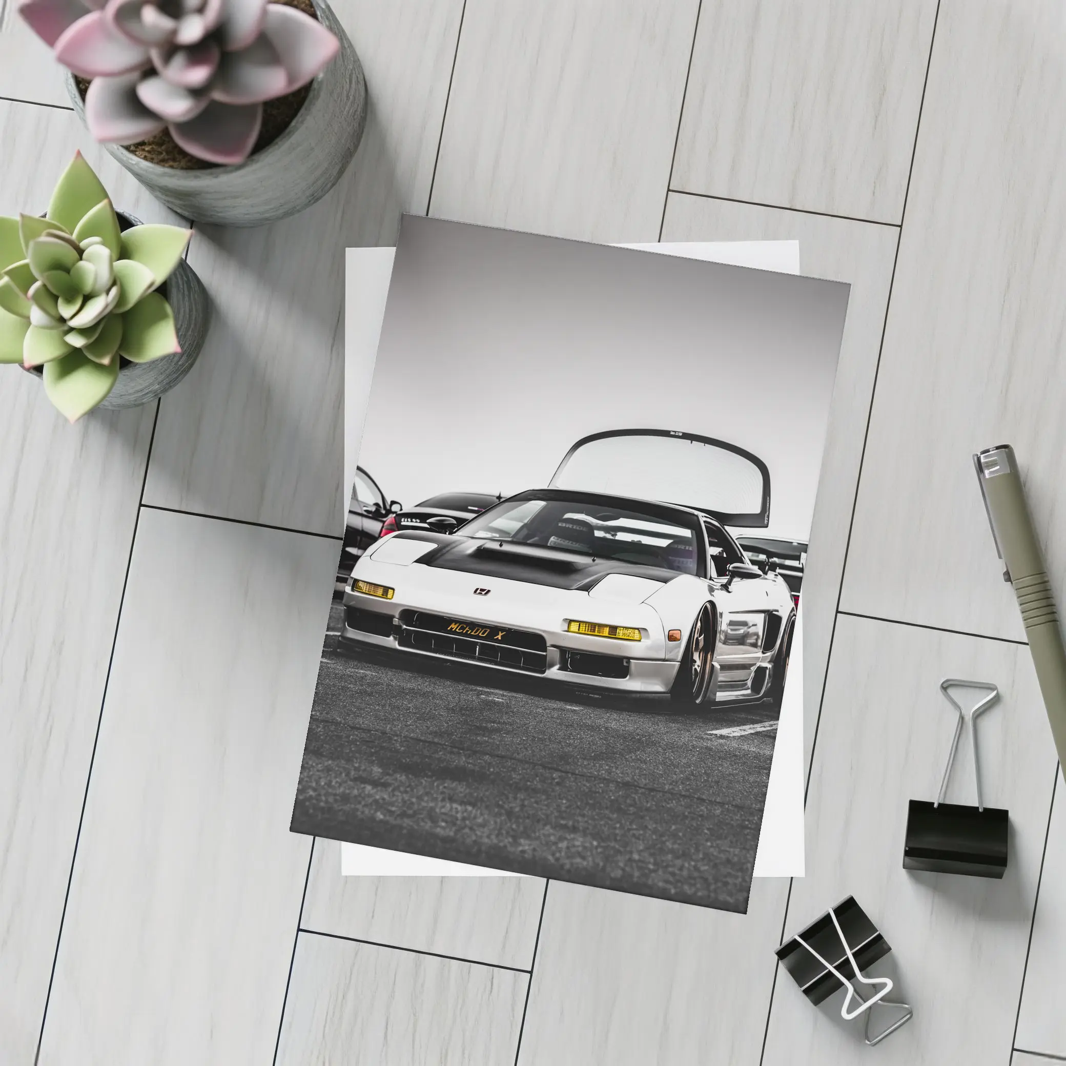 Acura NSX White Wide Body Car Meet – Postcards