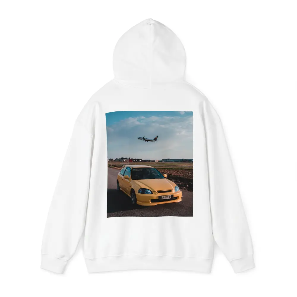 Yellow Honda Civic EK Hatchback Airport – Hoodies