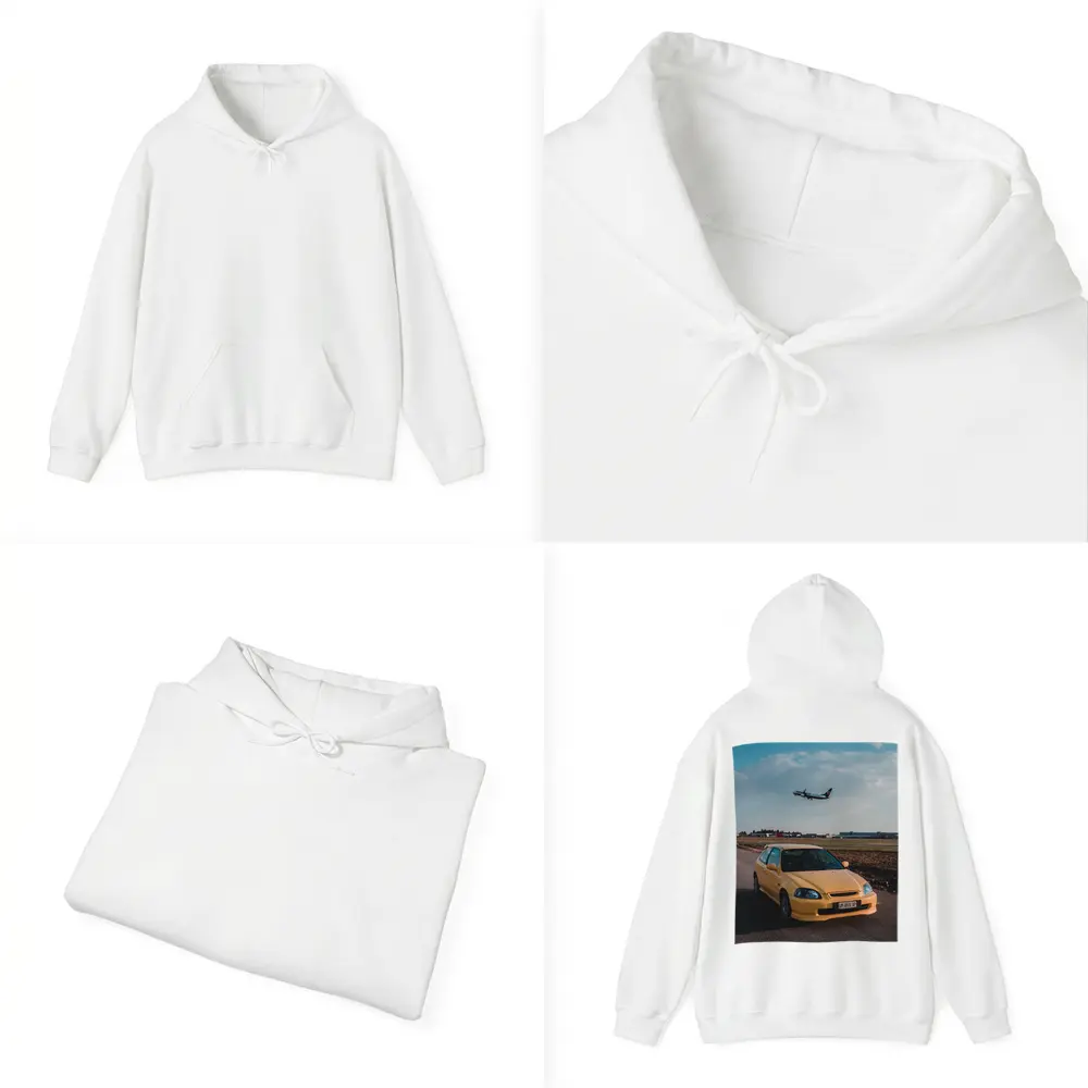 Yellow Honda Civic EK Hatchback Airport – Hoodies