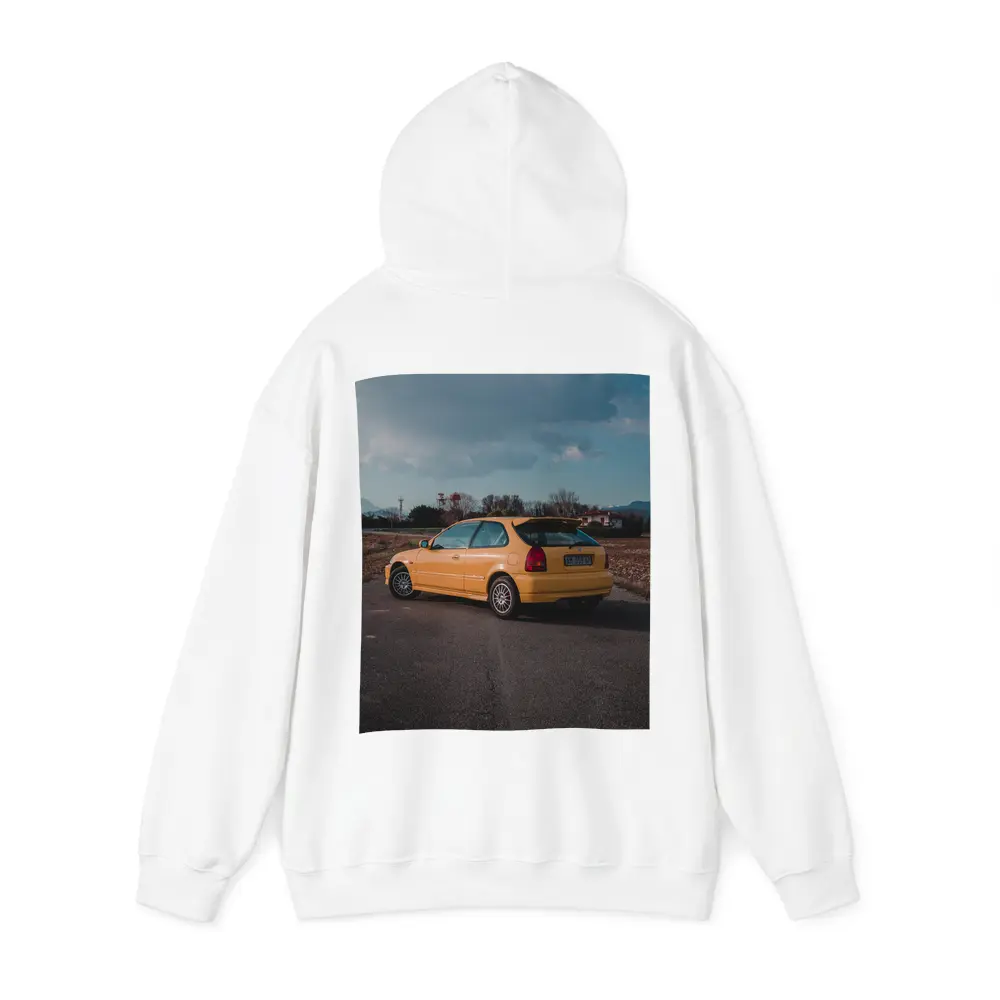 Honda Civic Hatchback Yellow Country Road – Hoodies