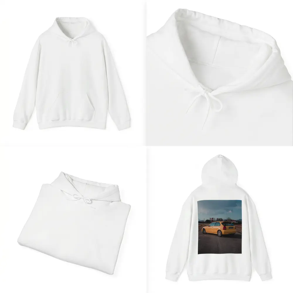 Honda Civic Hatchback Yellow Country Road – Hoodies