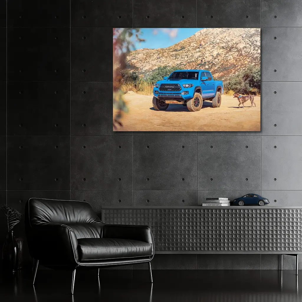 Toyota Tacoma TRD Blue Truck Dirt Trail – Wall Art