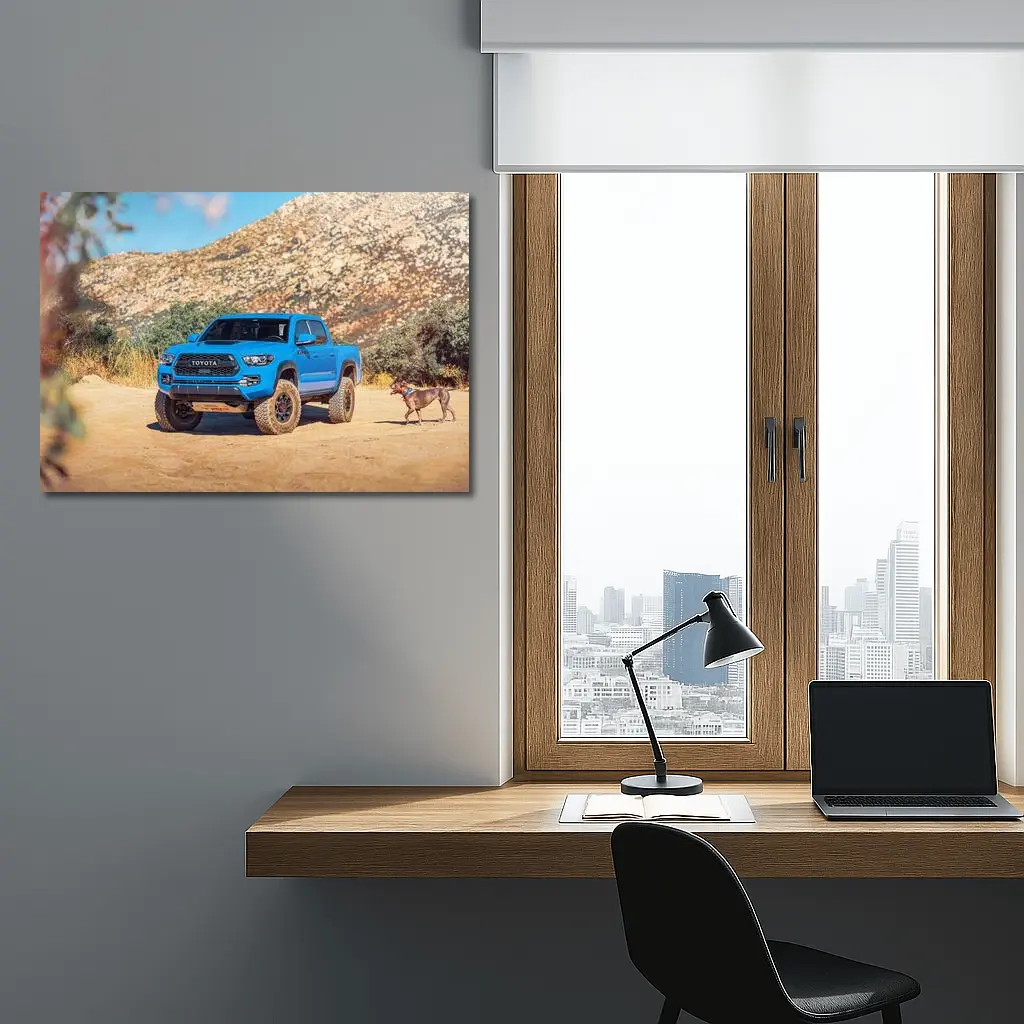 Toyota Tacoma TRD Blue Truck Dirt Trail – Wall Art