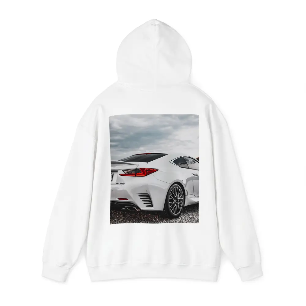 Lexus RC 350 White Coupe Cloudy Sky – Hoodies