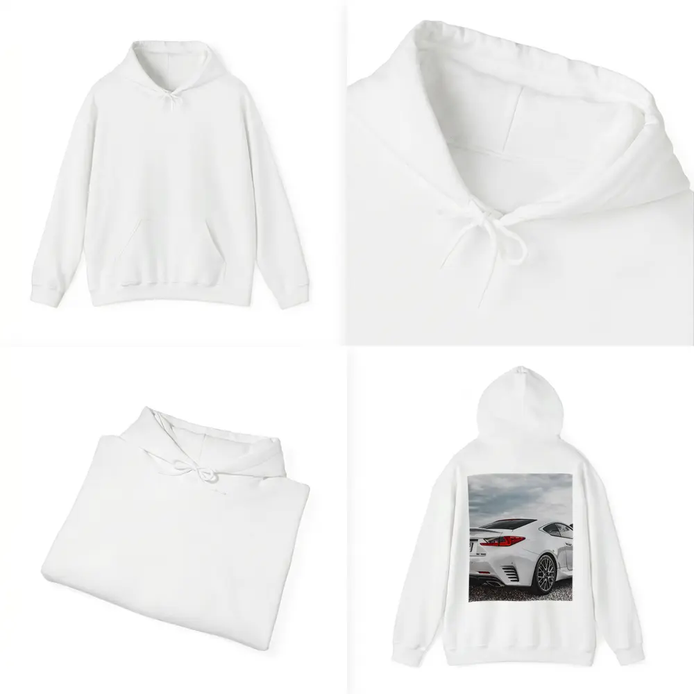 Lexus RC 350 White Coupe Cloudy Sky – Hoodies
