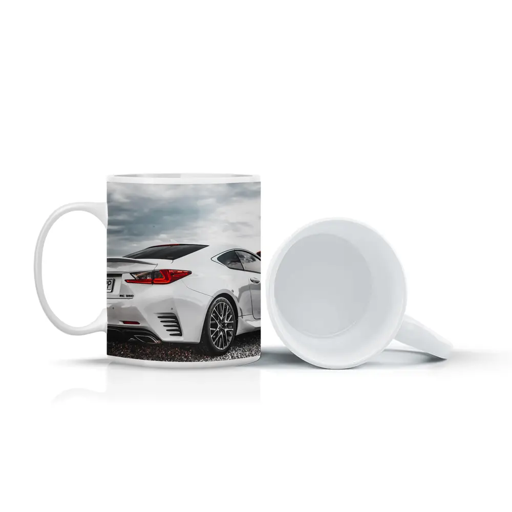 Lexus RC 350 White Coupe Cloudy Sky – Mugs