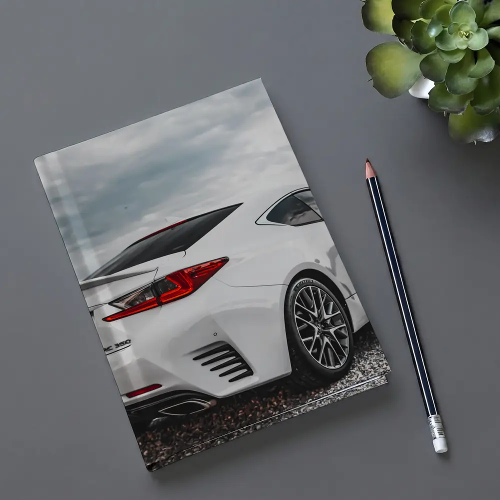 Lexus RC 350 White Coupe Cloudy Sky – Notebooks