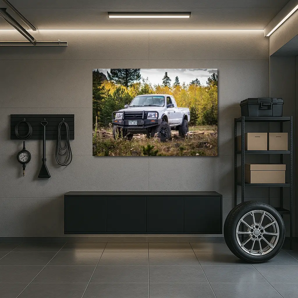 Toyota Tacoma Lifted Truck Forest Trail – Wall Art