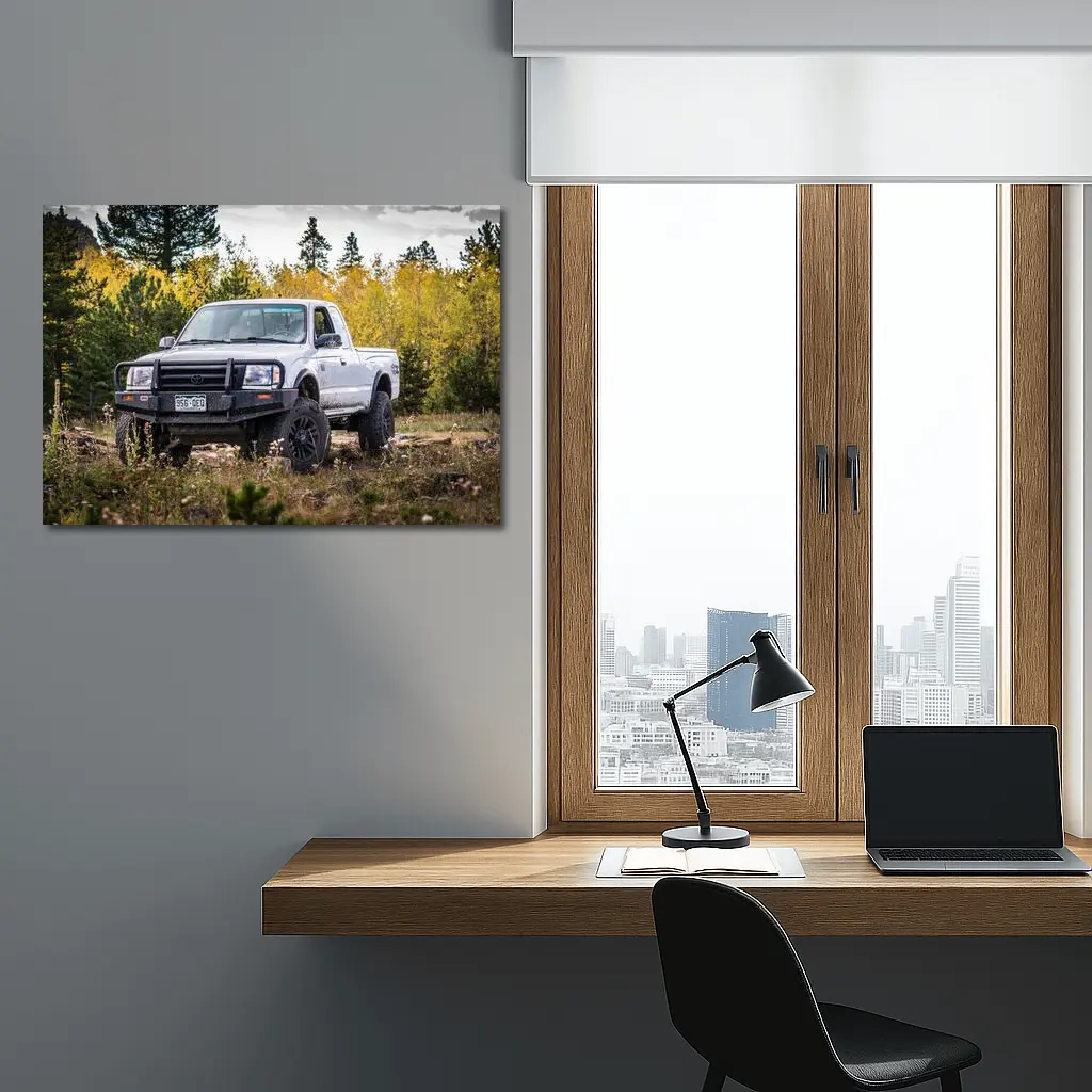 Toyota Tacoma Lifted Truck Forest Trail – Wall Art