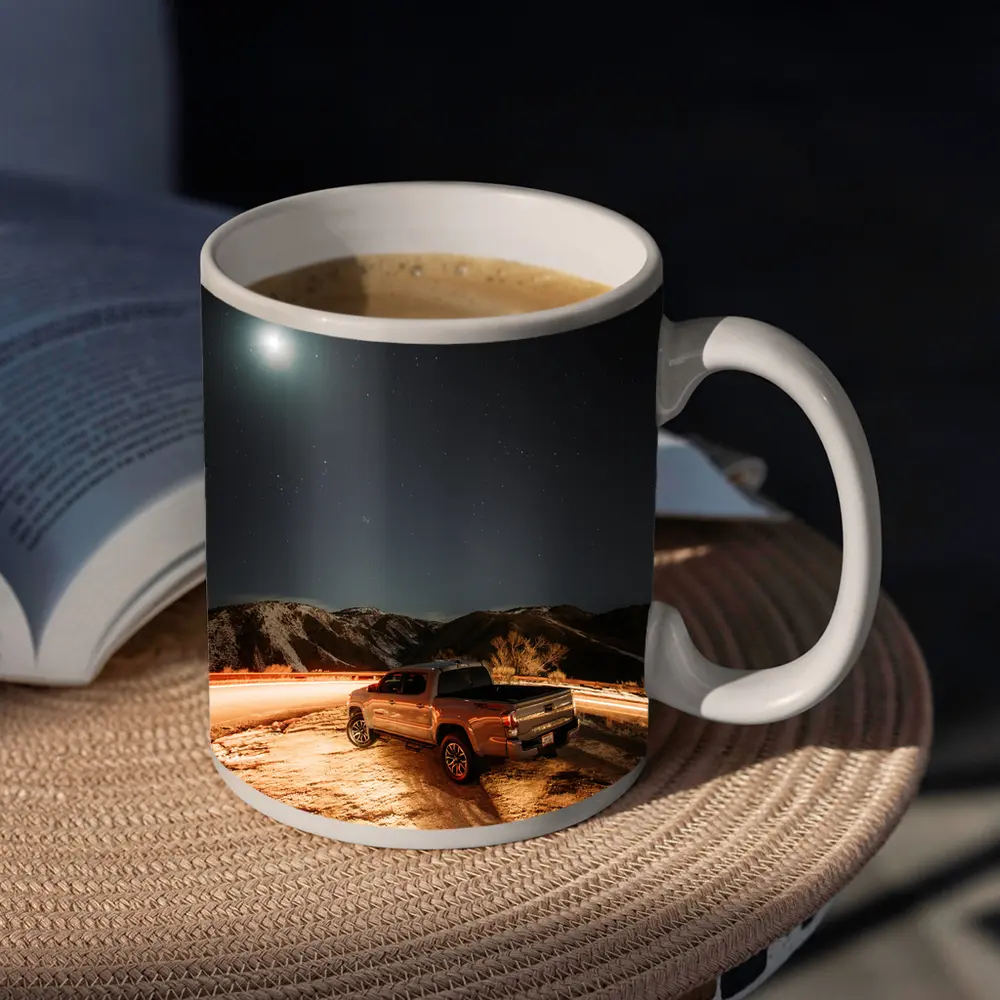 Toyota Tacoma Under Starry Mountain Night Sky – Mugs