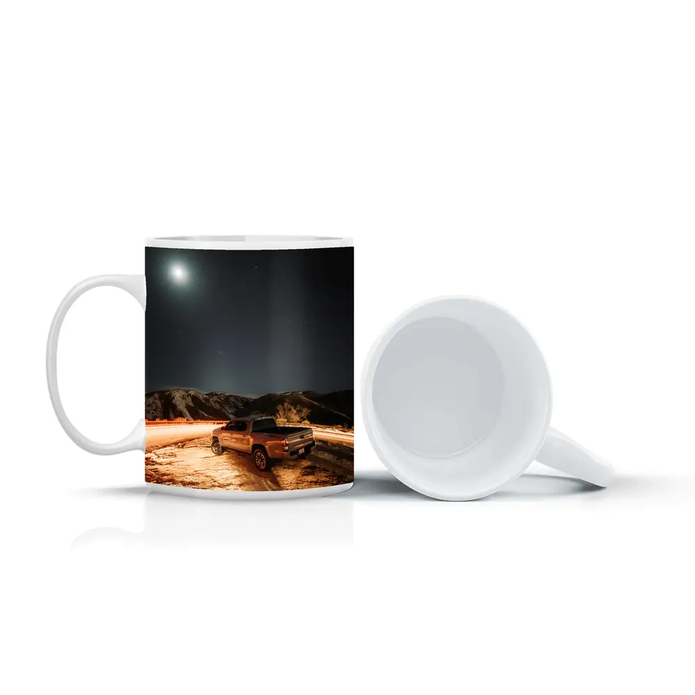 Toyota Tacoma Under Starry Mountain Night Sky – Mugs