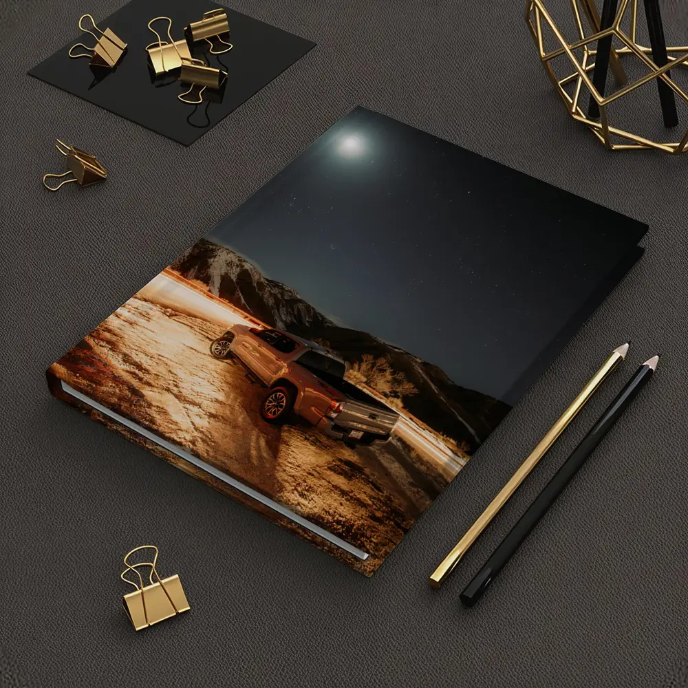 Toyota Tacoma Under Starry Mountain Night Sky – Notebooks