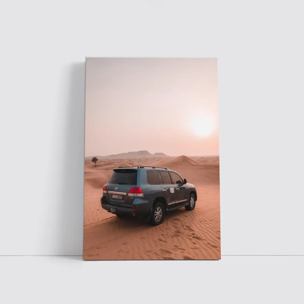 Toyota Land Cruiser Desert Sand Dunes Sunset – Wall Art
