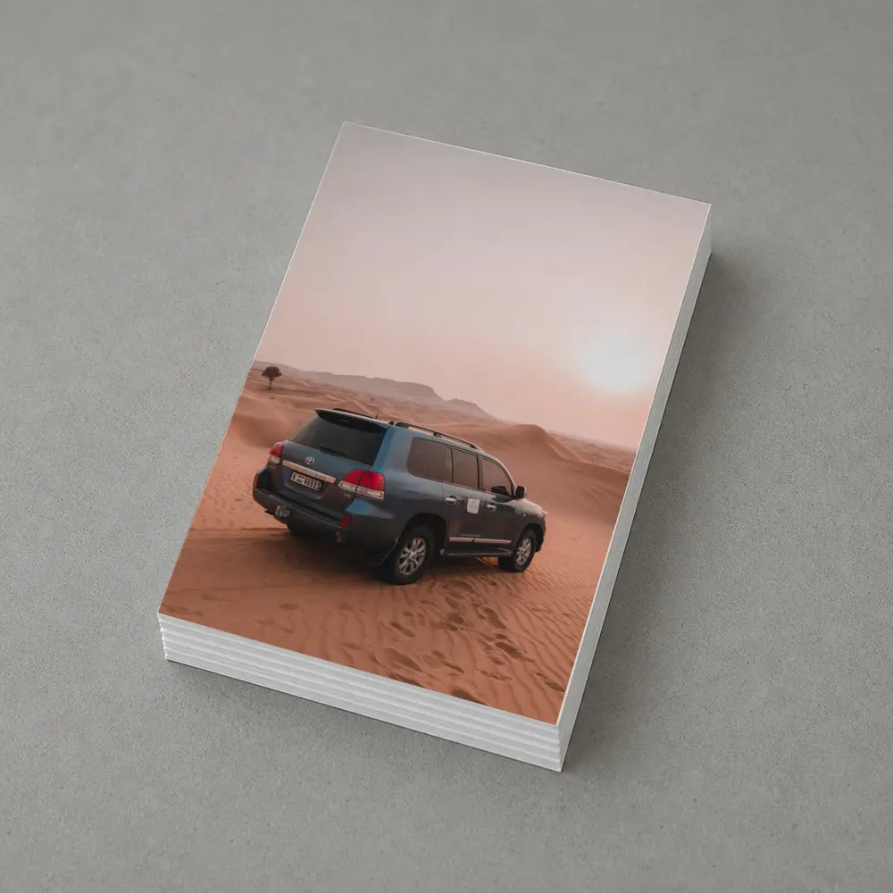 Toyota Land Cruiser Desert Sand Dunes Sunset – Postcards