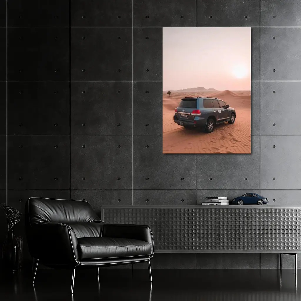 Toyota Land Cruiser Desert Sand Dunes Sunset – Wall Art