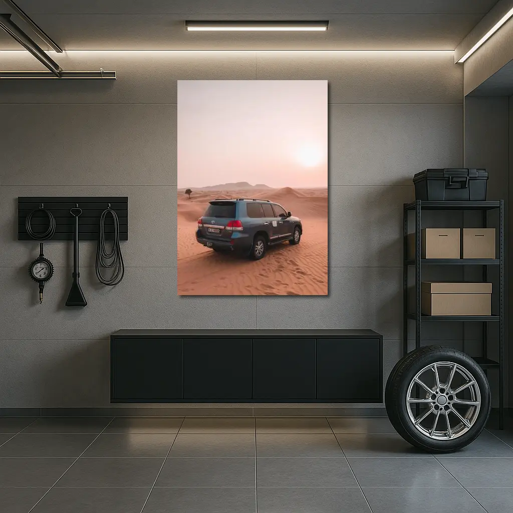 Toyota Land Cruiser Desert Sand Dunes Sunset – Wall Art
