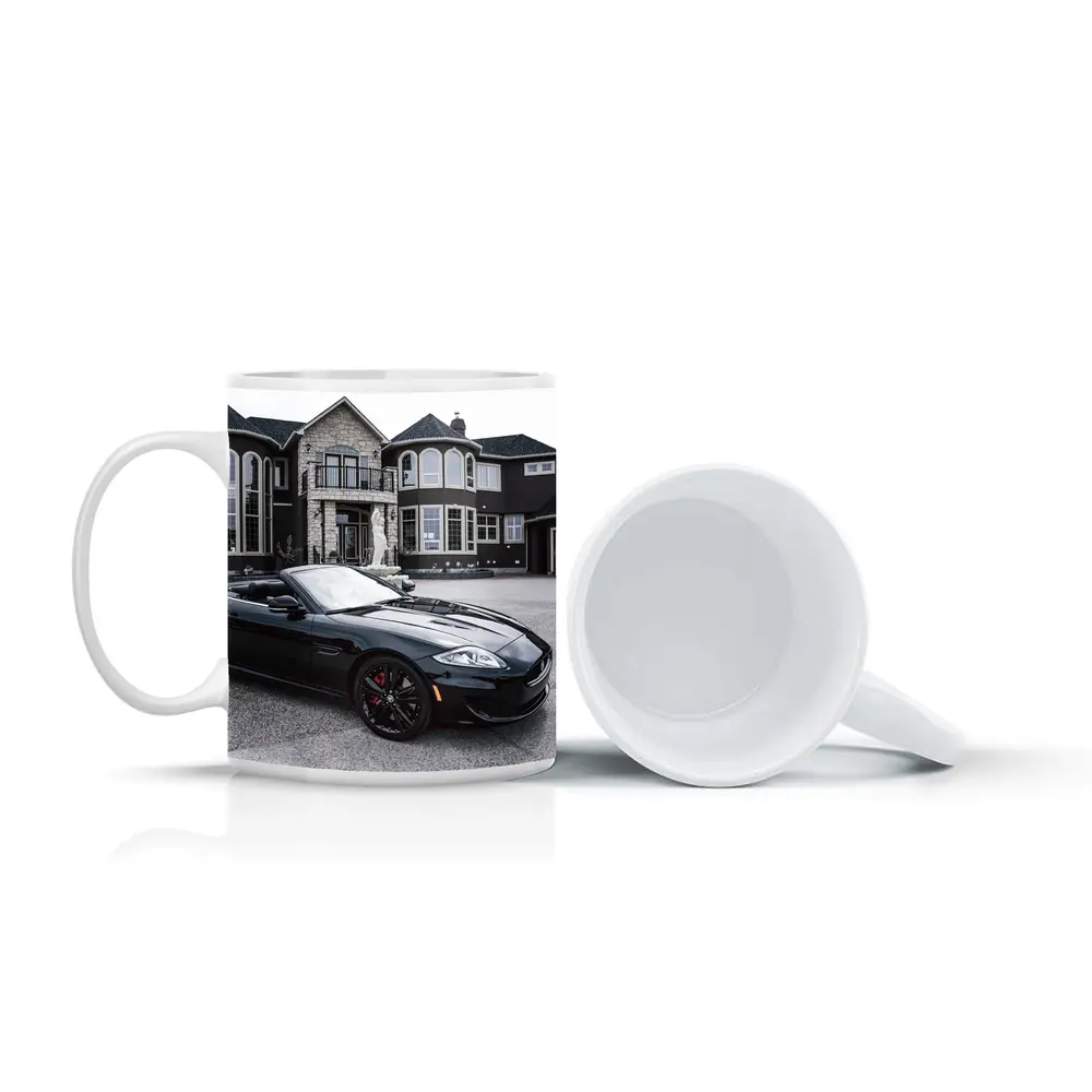 Black Jaguar XK Roadster Luxury Mansion Driveway – Mugs