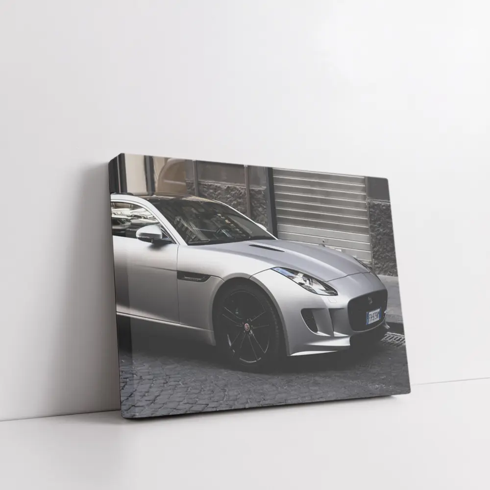 Jaguar F-Type Coupe Parked City Street – Wall Art