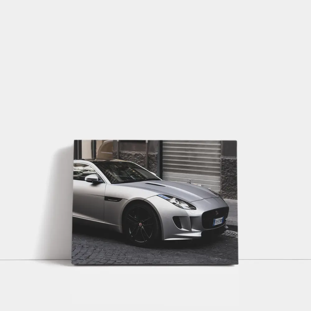 Jaguar F-Type Coupe Parked City Street – Wall Art