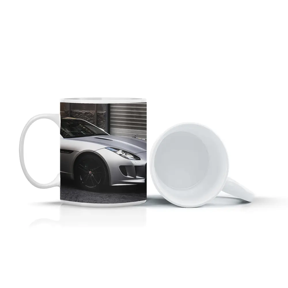 Jaguar F-Type Coupe Parked City Street – Mugs