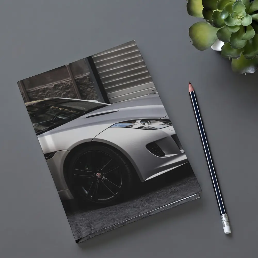 Jaguar F-Type Coupe Parked City Street – Notebooks
