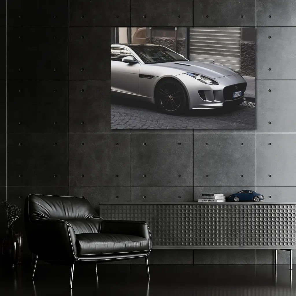 Jaguar F-Type Coupe Parked City Street – Wall Art