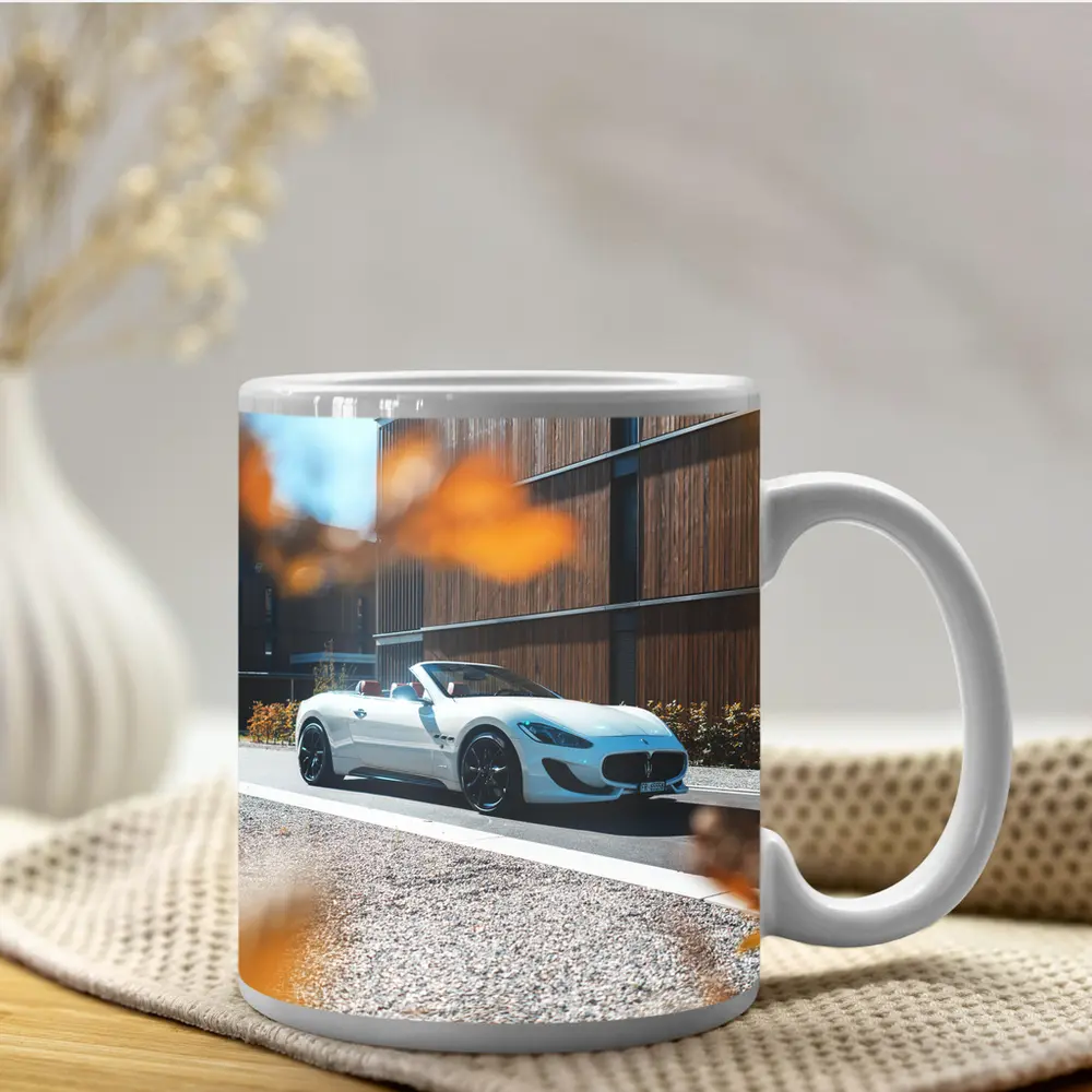 Maserati GranTurismo Convertible White Urban Street – Mugs