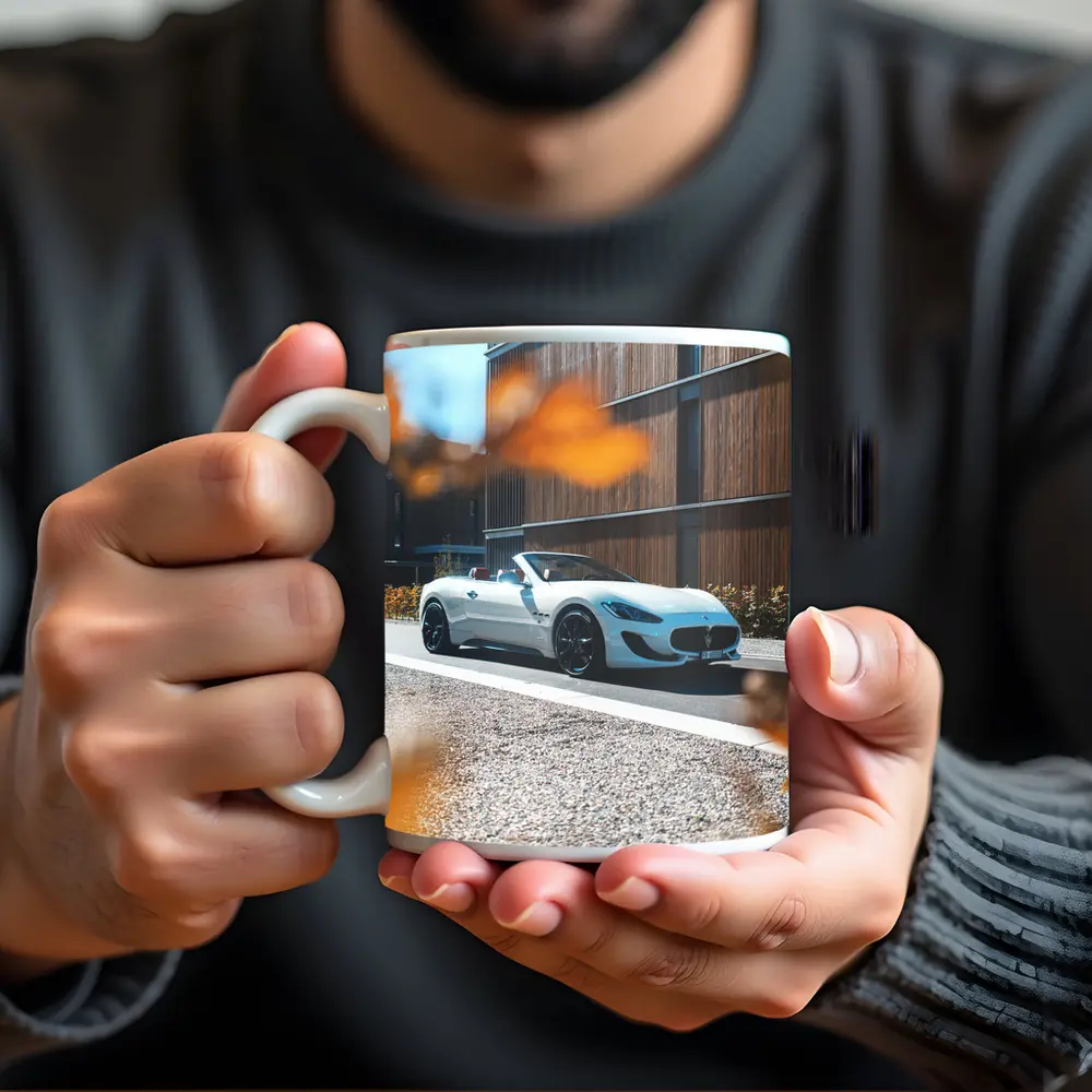 Maserati GranTurismo Convertible White Urban Street – Mugs
