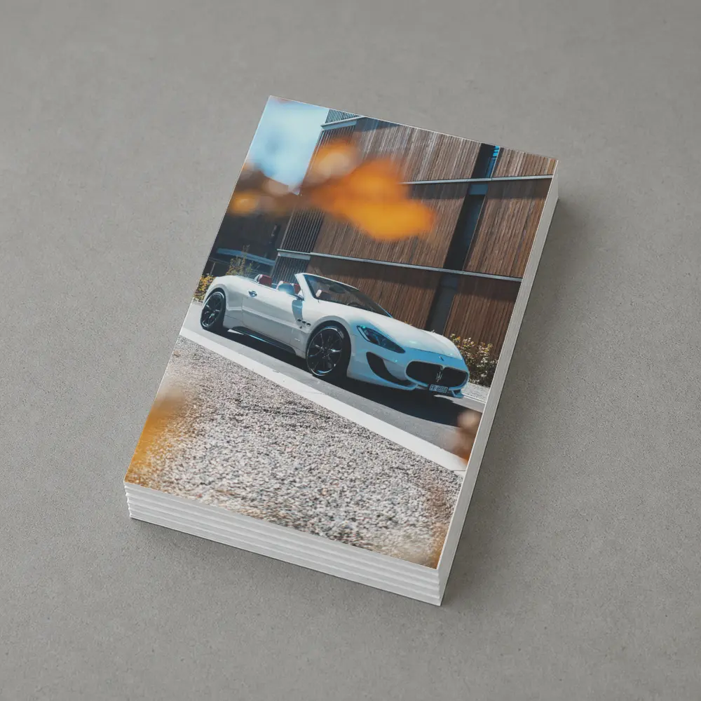 Maserati GranTurismo Convertible White Urban Street – Postcards