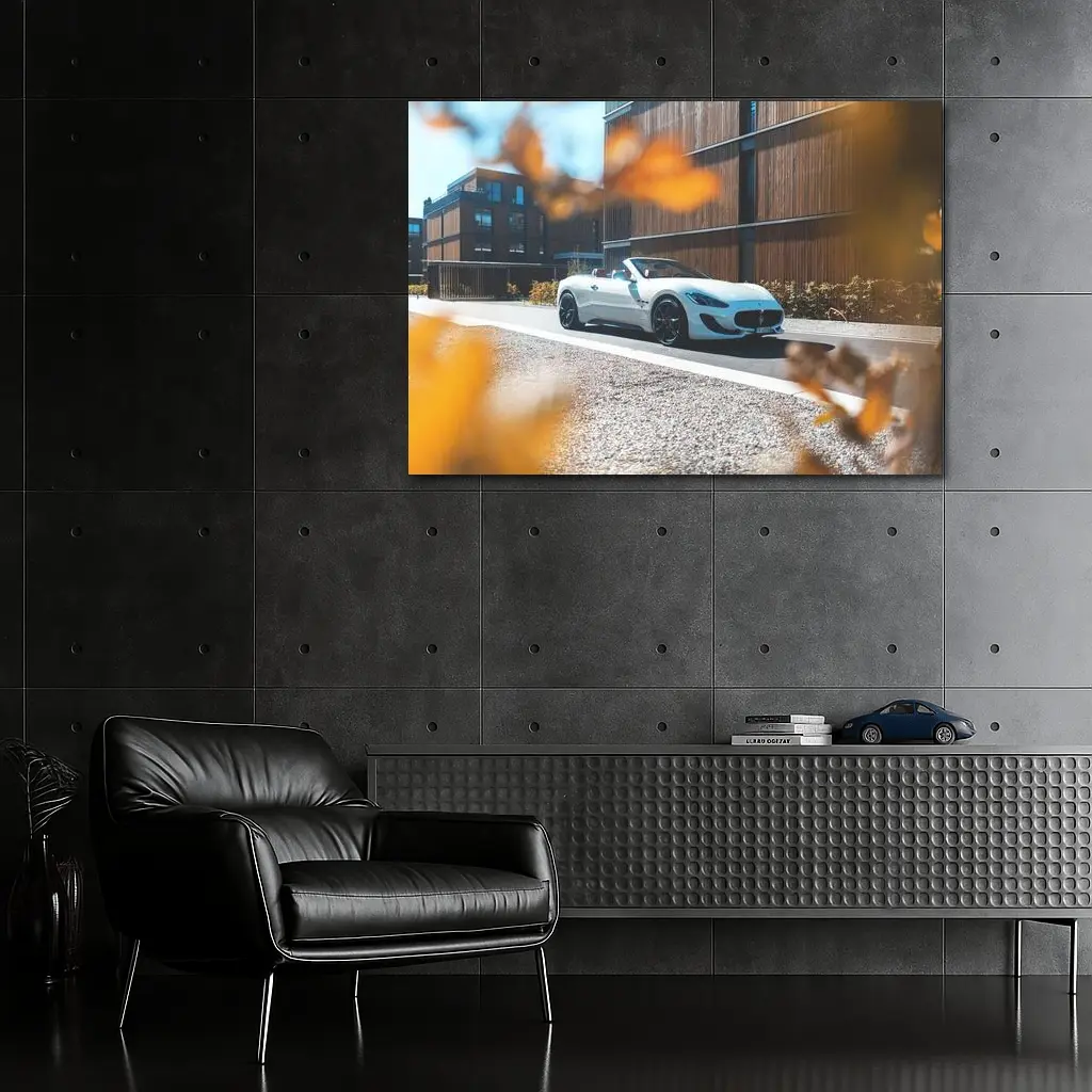 Maserati GranTurismo Convertible White Urban Street – Wall Art