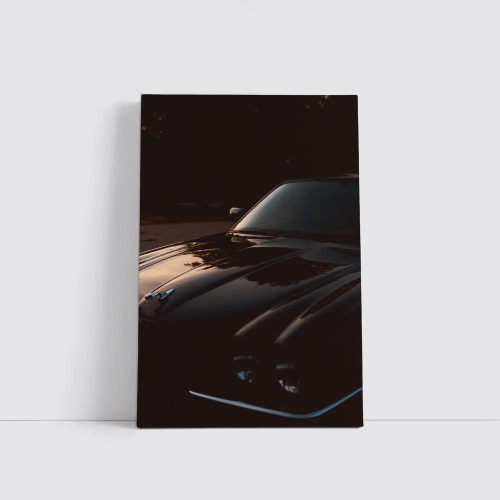 Black Chevrolet Corvette Classic Muscle Car – Wall Art