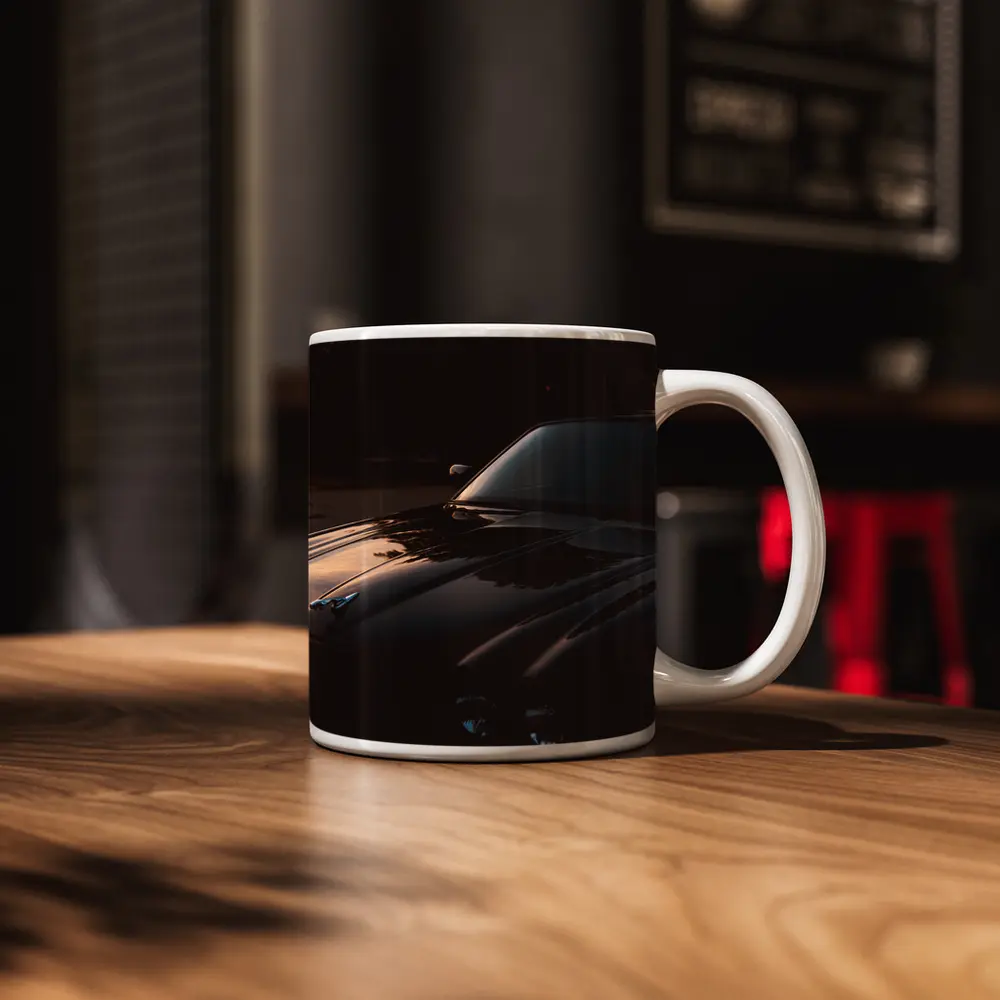 Black Chevrolet Corvette Classic Muscle Car – Mugs