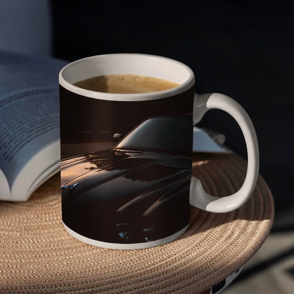 Black Chevrolet Corvette Classic Muscle Car – Mugs