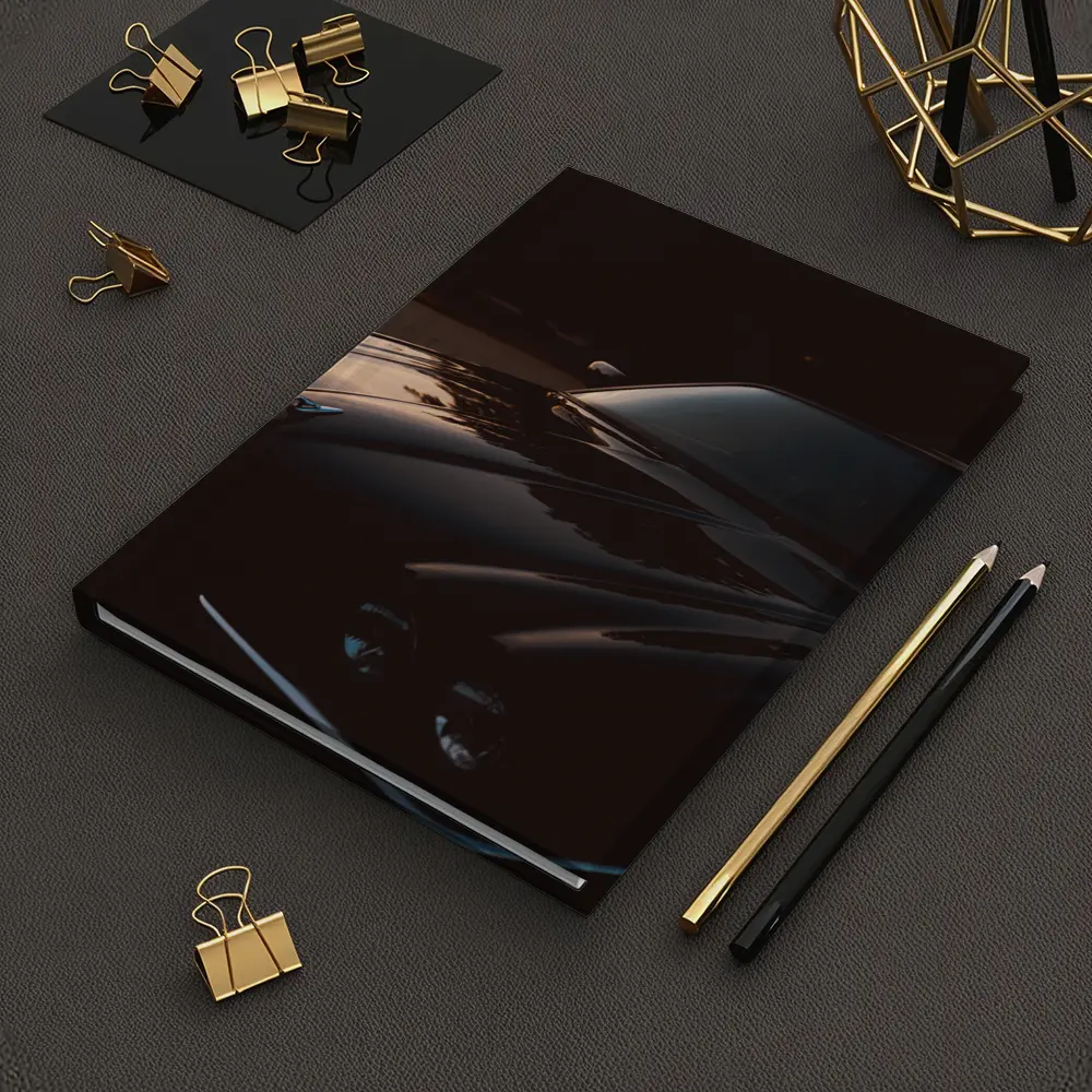 Black Chevrolet Corvette Classic Muscle Car – Notebooks
