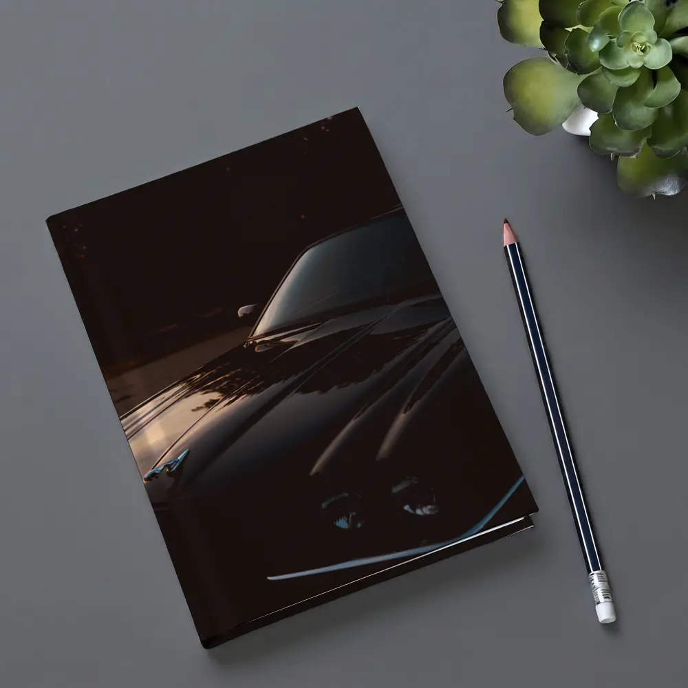Black Chevrolet Corvette Classic Muscle Car – Notebooks